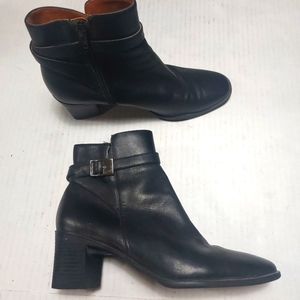 Predictions Black Leather Ankle Boots Size 7.5M
